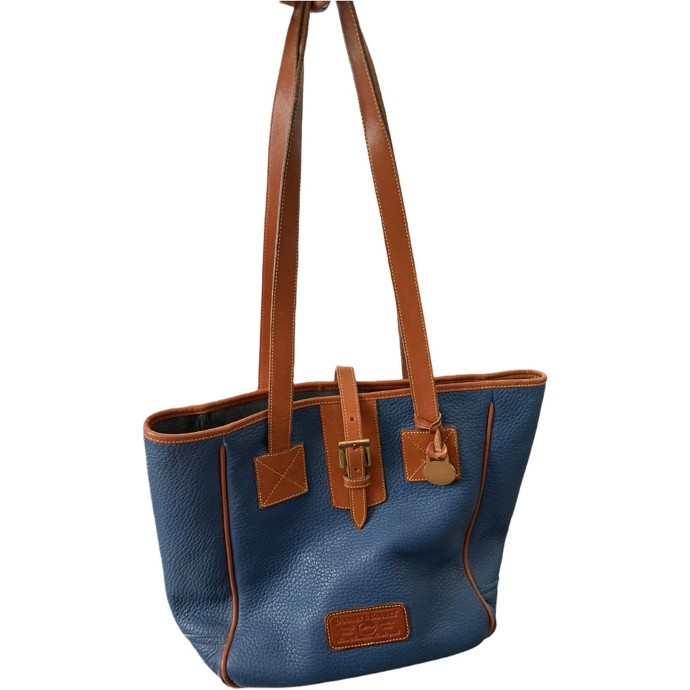 Dooney & Bourke Vintage 90's Pebble Navy Leather Suede Interior AWL Made in USA